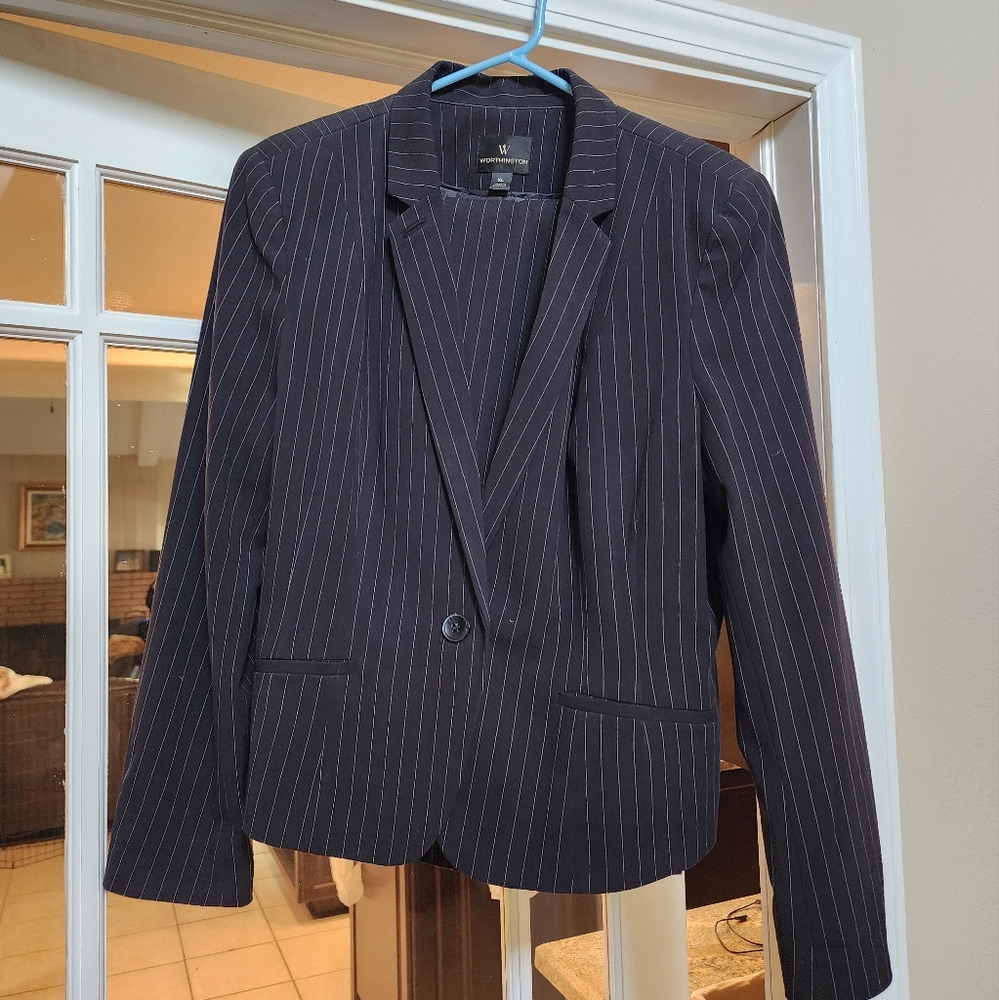 Black Pinstripe Suit
